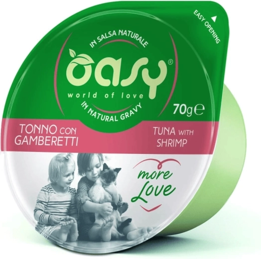 Oasy More Love tonijn met garnalen bekertje 70 g