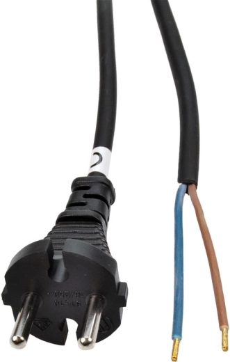 Solight flexsnoer rubber zwart 5 m 2×1 mm²