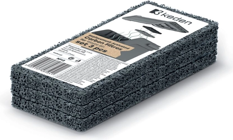 Vervangende koolstoffilters voor Kaddi Q prullenbakken – set van 3 stuks
