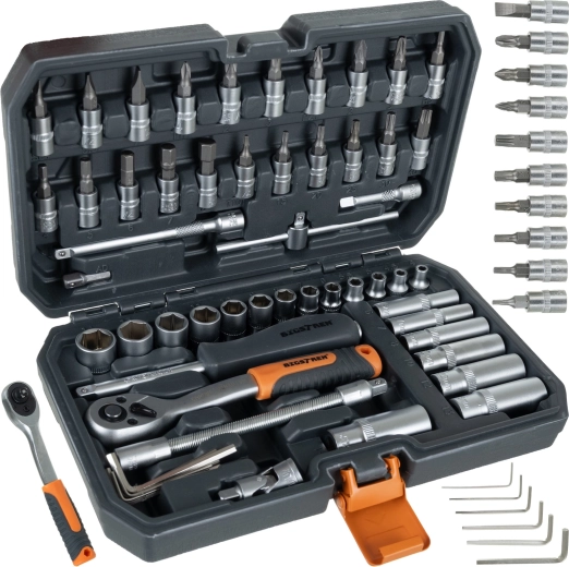 Bigstren gereedschapset in koffer 56 delen 1/4"