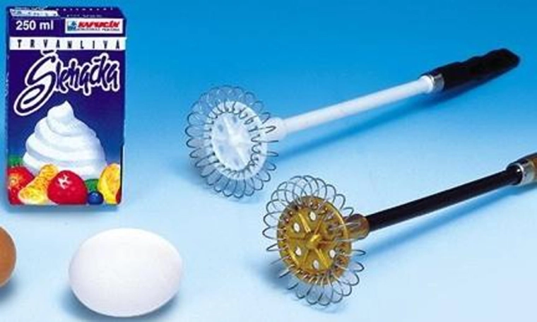 Handmatige spiraalklopper van roestvrij staal 6,5 cm