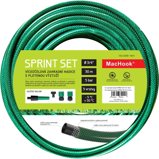 Tuinwaterslang Sprint Set 3/4, 30 m, groen