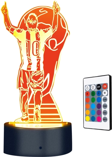 3D-nachtlampje Lionel Messi Champion