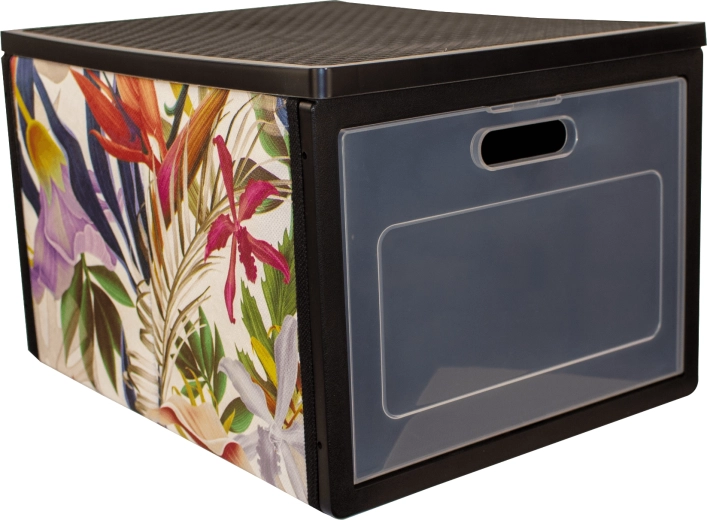 Floral opvouwbare kastorganizer met frontdeuren 41 × 31 × 25 cm