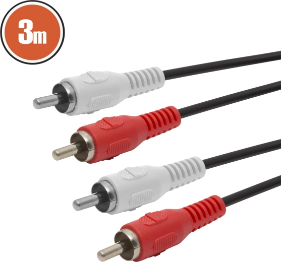 RCA-audiokabel 3 m rood en wit