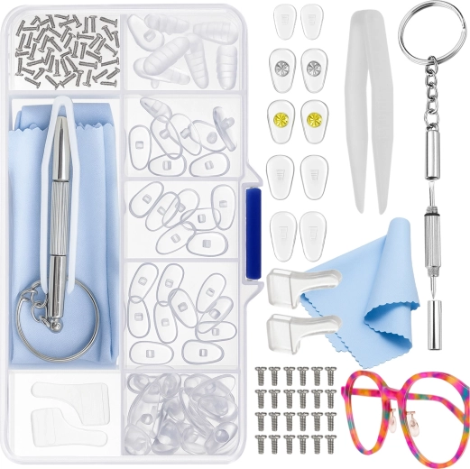 Trizand reparatieset voor brillen in etui (126 onderdelen)