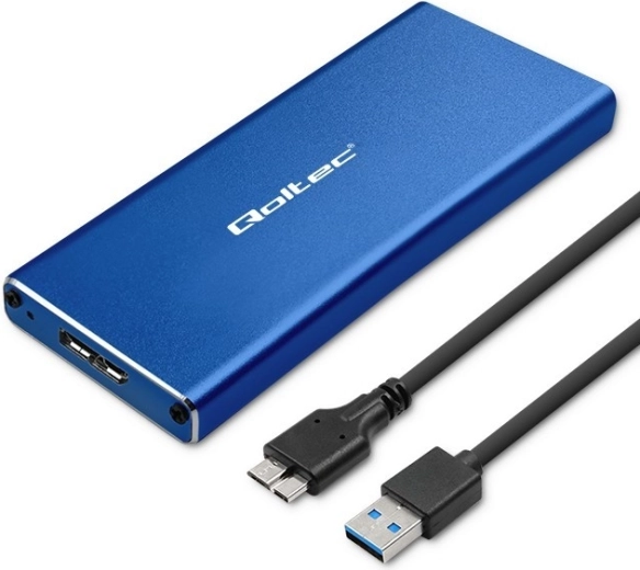Behuizing | Behuizing voor M.2 SSD | SATA | NGFF | USB 3.0 | Superspeed 5Gb/s | 2TB | Blauw
