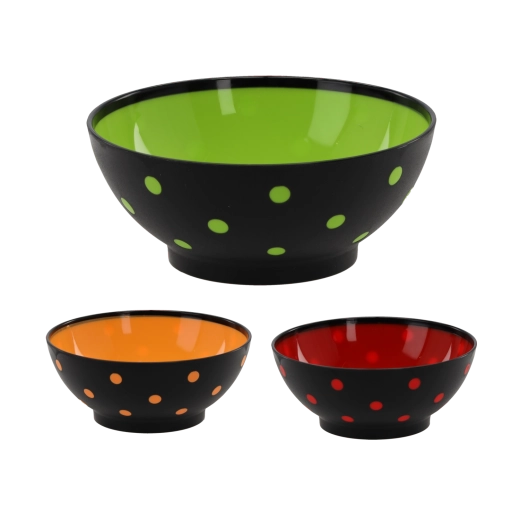 Kunststof kom Spotty 0,75 l met stippen