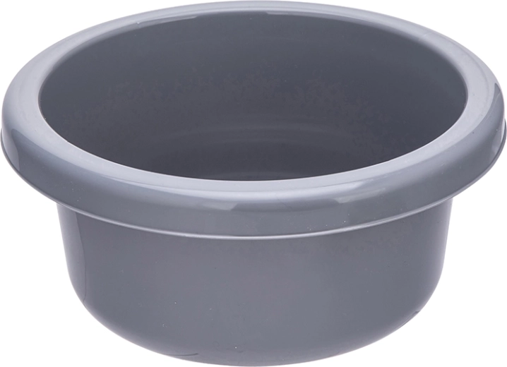 Ronde plastic kom 4 l grijs 26 cm