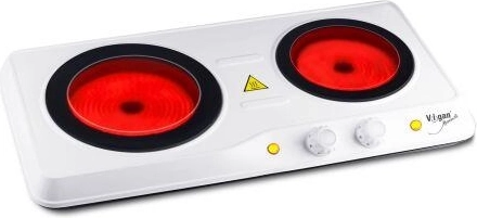 Elektrische tweepits glaskeramische kookplaat Vigan 1200/800 W wit