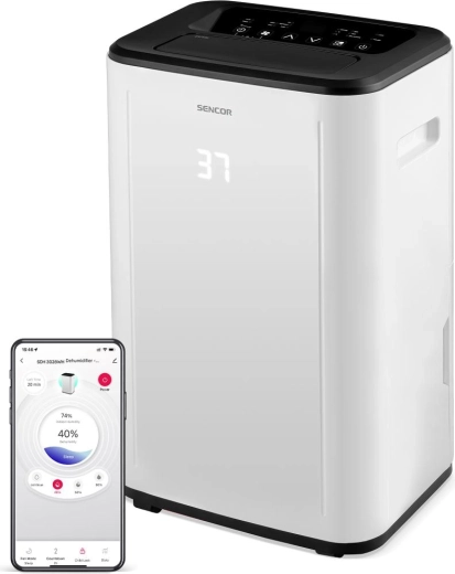 Sencor SDH 3028WH slimme mobiele luchtontvochtiger 30 l met wifi