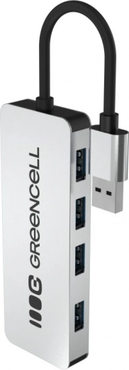 USB-hub GreenCell Basic 4× USB‑A 3.0 met geïntegreerde kabel
