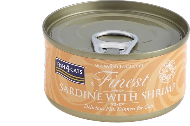 Kattenvoer in blik sardine met garnalen 70 g FISH4CATS