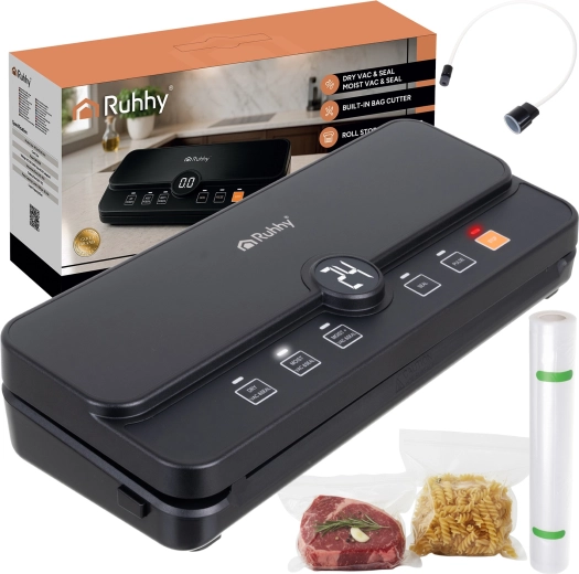 Vacuümsealer voor folie Ruhhy 110 W 80 kPa met snijder en rolhouder - 1 stuk