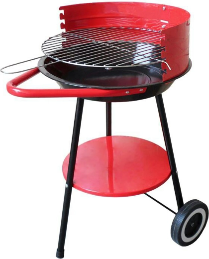 Ronde houtskoolbarbecue voor in de tuin 41 cm HAPPY GREEN