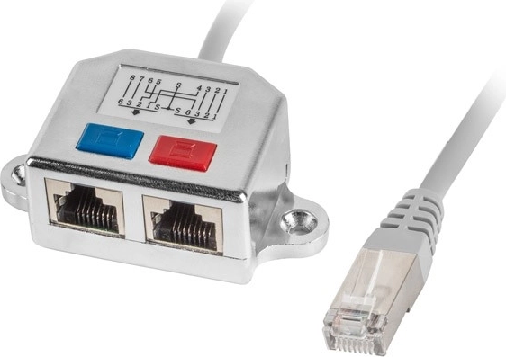 Lanberg LAN-splitter RJ-45 1× mannelijk naar 2× vrouwelijk FTP
