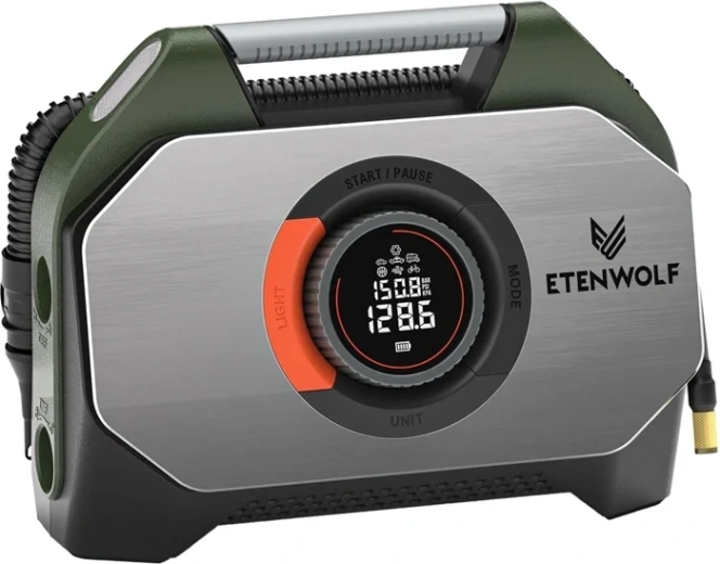 Etenwolf S7-autocompressor met powerbank van 38.400 mAh