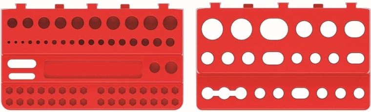 Set gereedschapshouders voor BINEER SHELFS panelen, kunststof, rood (2 stuks)