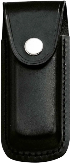 Zwart leren etui HERBERTZ 15 cm