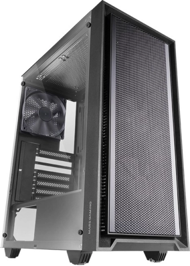 Computerbehuizing MARS MC-PMAX Black ATX met 4 FDB-ventilatoren