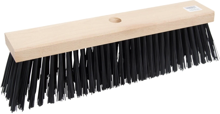 Straatbezem voor stok 40 × 8 cm, houten body, PET vezels 9 cm