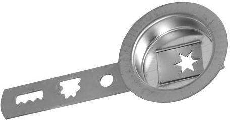 Koekjesvormer met trekstang, diameter 6,5 cm, vertind