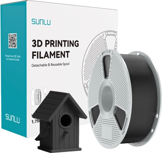 Sunlu ASA filament voor 3D-printers zwart 1,75 mm