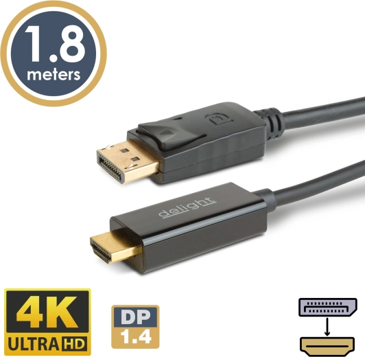 DisplayPort-naar-HDMI-kabel 4K 1,8 m