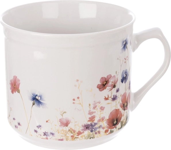 Keramische mok met bloemmotief 0,5 l