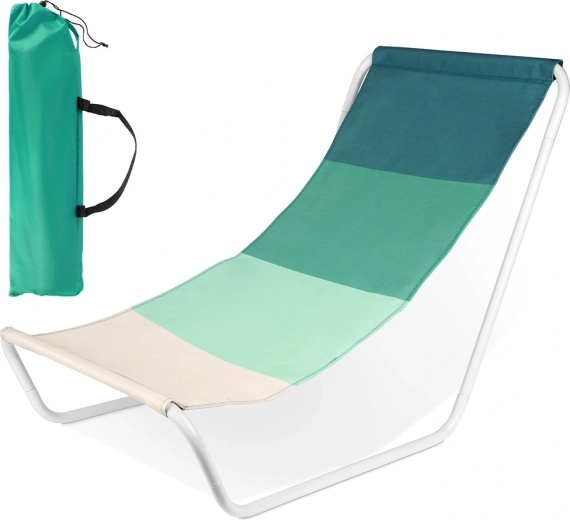 Opvouwbare strandstoel Vilde met groene bekleding