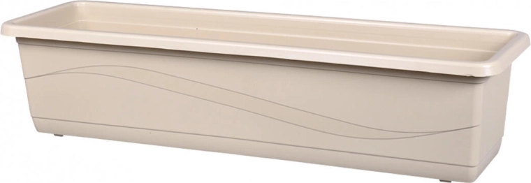 Kunststof balkonbak Lobelia Modern 60 cm lichtbruin