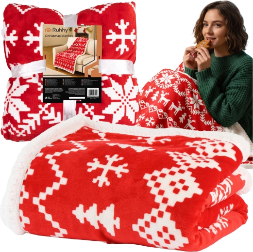 Omkeerbare kerstdeken Ruhhy 130 × 170 cm