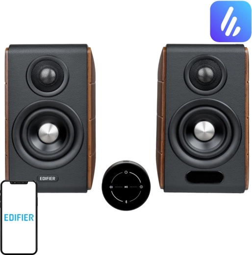 Edifier S880DB MKII actieve 2.0 boekenplankspeakers (donker hout)