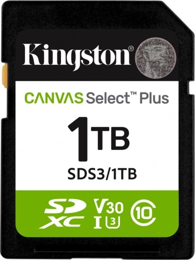 kingston canvas select plus sdxc 1 tb gen3 (150 mb/s) – geheugenkaart