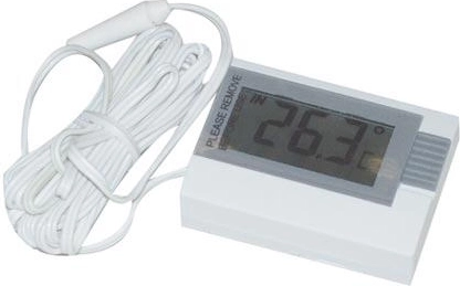 Digitale thermometer voor binnen en buiten, wit