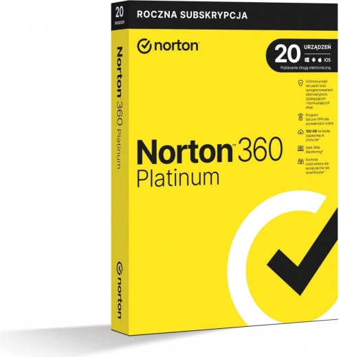 Norton 360 Platinum, 100 GB, 1 gebruiker, 20 apparaten, 1 jaar
