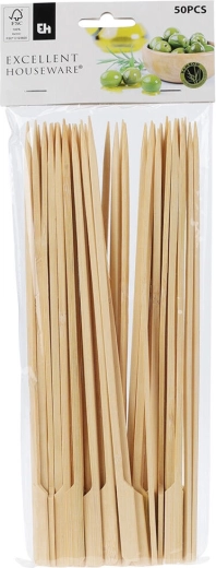 Bamboe grillspiesen met handgreep 25 cm (50 stuks)