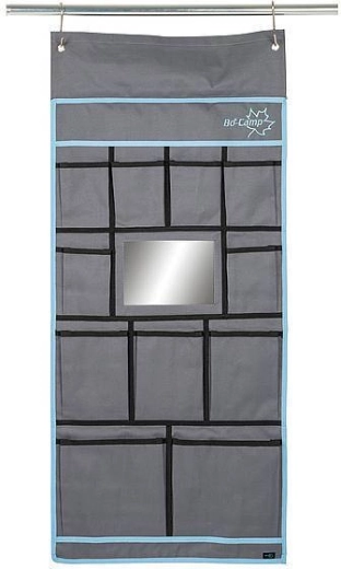 Hangende organizer met 11 vakken en spiegeltje Bo-Camp, 90 × 45 cm