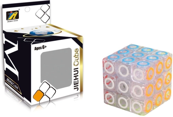 Transparante puzzelkubus 3x3 – moderne rubiks kubus