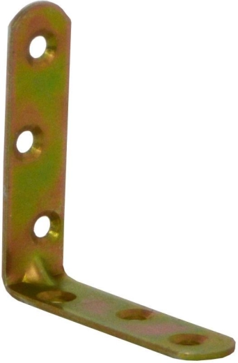 Montagehoek met persing 70 × 18 × 2 mm, geel verzinkt (15 stuks)