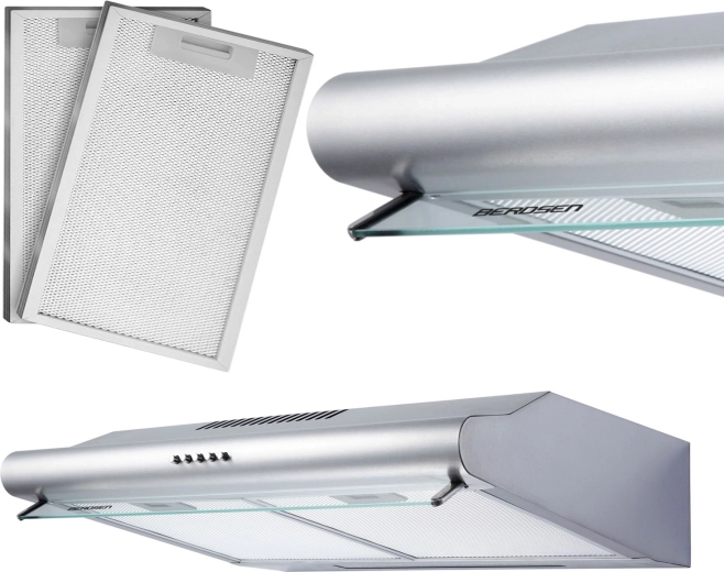 Onderbouw afzuigkap 50 cm inox Berdsen