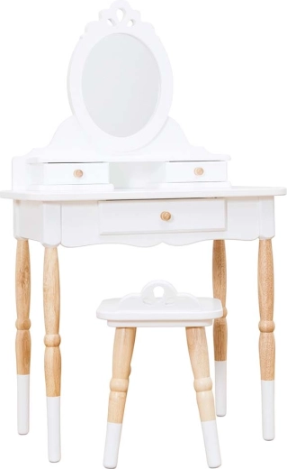 Houten kinderkaptafel met spiegel en krukje Le Toy Van