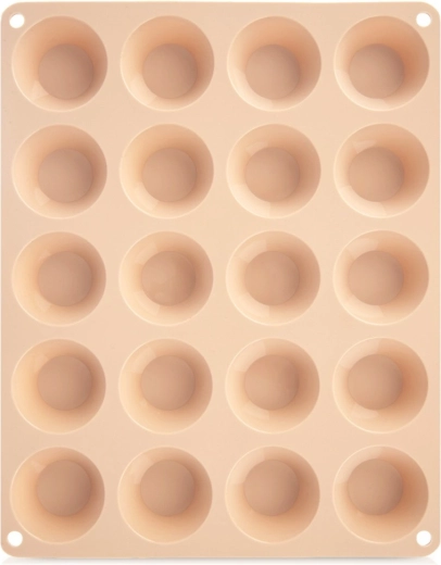 Siliconen bakvorm voor mini-muffins 29 × 23,5 × 2 cm, beige
