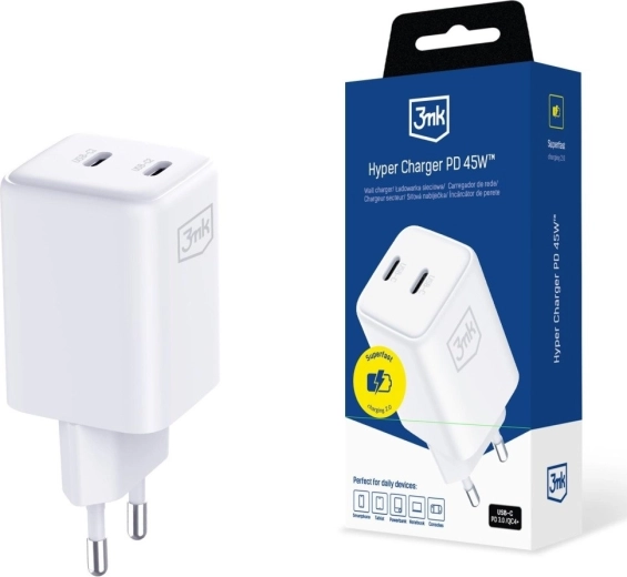 3MK Hyper Charger PD 45W GaN witte netlader