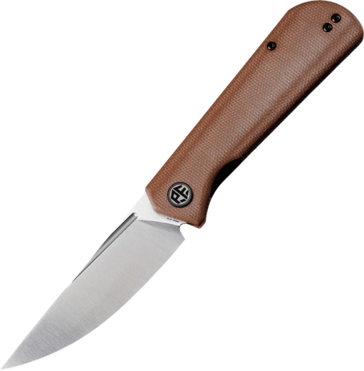 Vouwmes PETRIFIED FISH Viking, satijnen lemmet 9,2 cm, bruine micarta