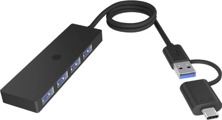 USB-hub met 4 poorten Type-A met Type-C/A-connector