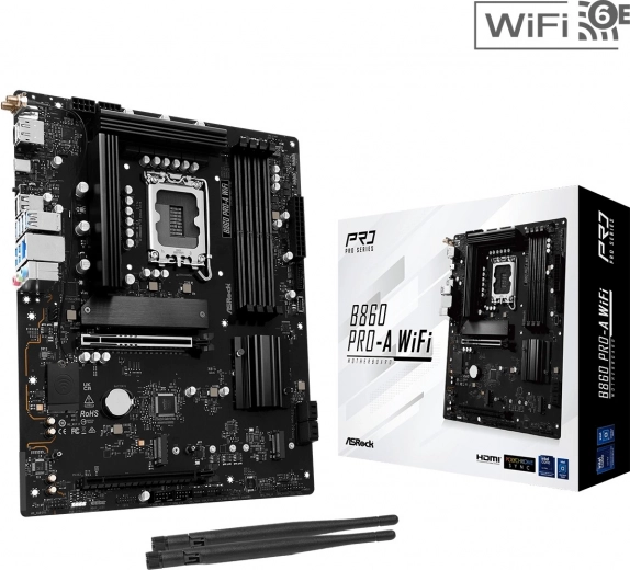 ASRock B860 Pro-A WiFi ATX moederbord met DDR5