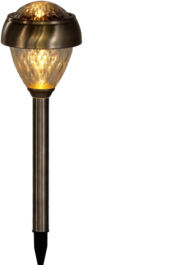 Zonnelamp voor in de tuin LEYA, warm wit licht, roestvrij staal, 38 cm