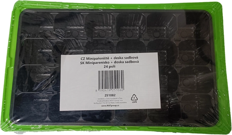 Mini-kweekkas met zaaibak 24 vakken