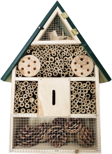 Houten insectenhotel 39,5 × 28 × 8 cm